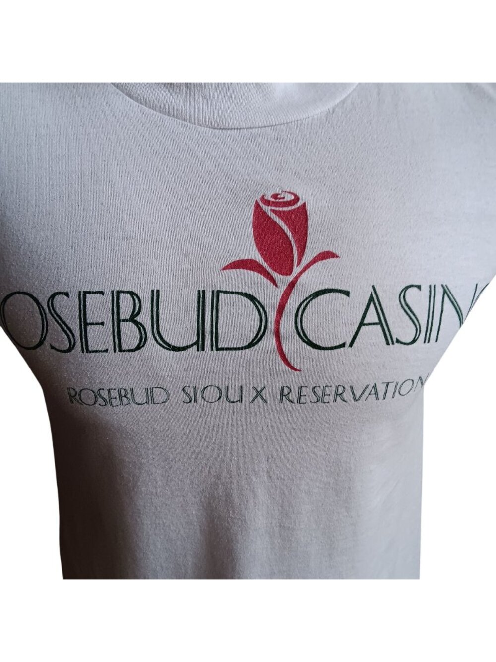 men's Small Vintage T-shirt Rosebud Casino Sioux Reservation Jerzees 1990's USA